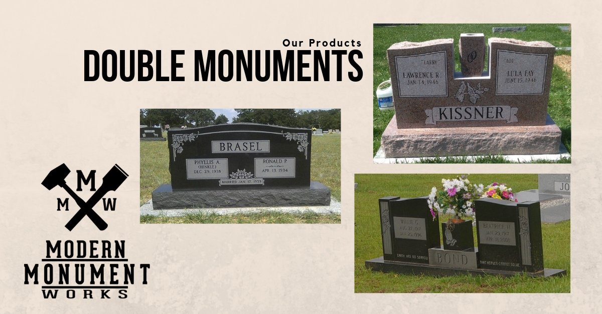 ModernMonuments's tweet photo. Double Monument is an upright granite monument designed for two people that will be installed on a granite base. #ModernMonuments #Cleburne #Headstones #GraveMarkers https://t.co/4ZMPJ4OAIg https://t.co/3lhHnU5em7