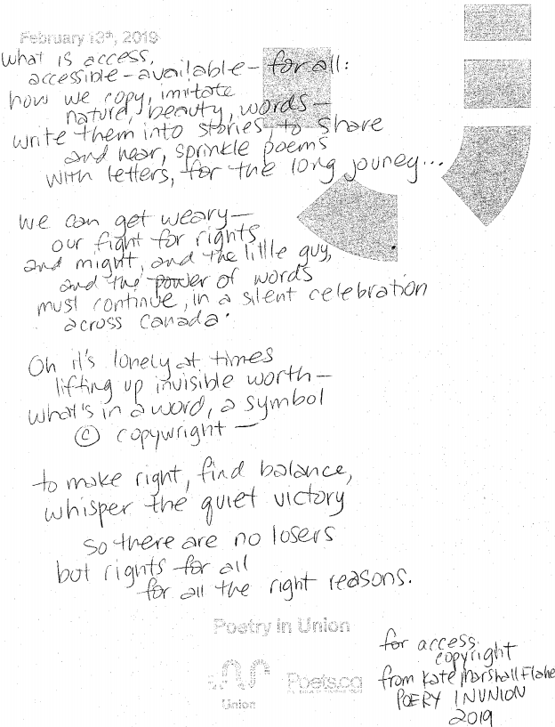 CanadianPoets's tweet photo. Thank you to everyone who participated in #PoetryInUnion: Railway Lines and Valentines yesterday! We were touched to see so many folks sharing their stories.

To celebrate #ValentinesDay, here's a love poem to @AccessCopyright, written at @Torontounion by @Kate_M_F 💖 https://t.co/JHVRY3OWPo