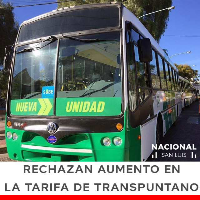 radionacionalsl's tweet photo. [#AHORA] EL CONCEJO DELIBERANTE DE #SanLuis RECHAZÓ EL PEDIDO DE AUMENTO EN LA TARIFA DE #Transpuntano 

Por mayoría, el cuerpo no autorizó una nueva suba de la tarifa del transporte urbano en la ciudad de San Luis.

Ampliaremos. https://t.co/9lE9X14dHj