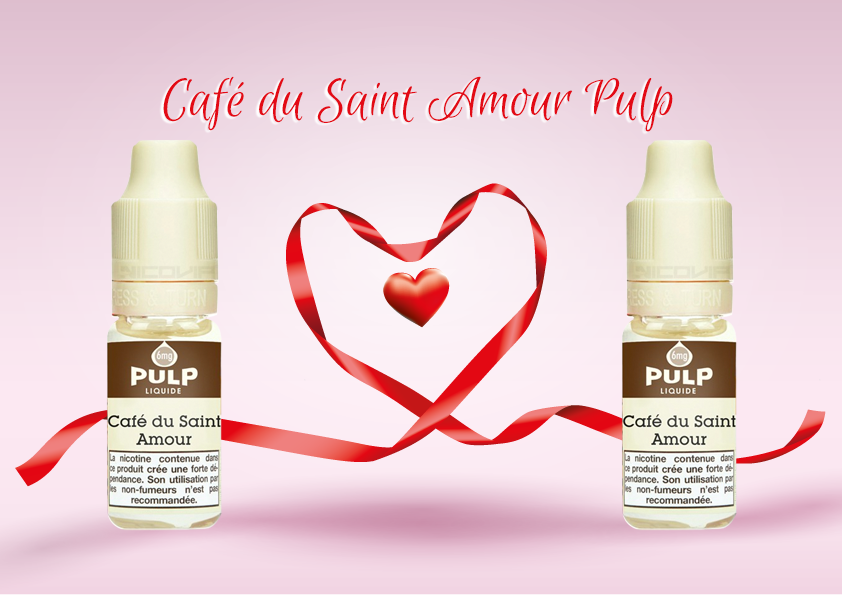 Joyeuse #SaintValentin  Un jour parfait pour vapoter le Caf  du Saint Amour de Pulp !  Profitez du code promo SUPERSOLDES (-20% sur  tout) pour le tester !  Offre