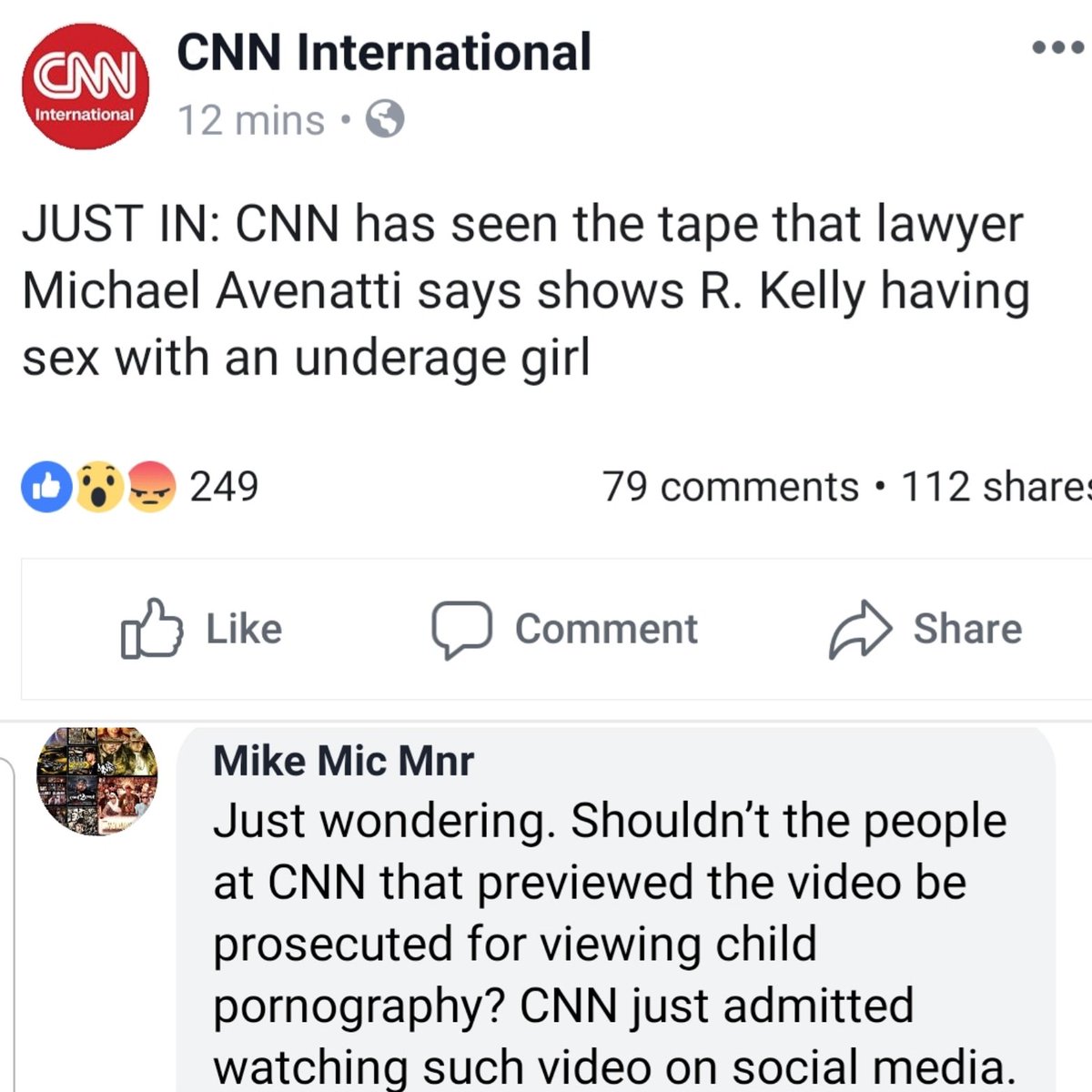 CNN admits to watching R-Kelly underage sex tape held by Michael Avenatti