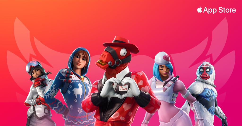 AppStore's tweet image. This one’s a real Heartbreaker ❤️

Celebrate Valentine’s Day with @FortniteGame’s #ShareTheLove event 😍

Bonus: Complete the overtime challenges and receive the upcoming Season 8 Battle Pass for free 🥰

Play now: apple.co/Fortnite