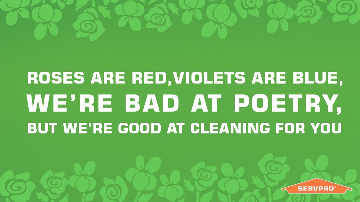 We all have our talents. Happy #ValentinesDay from the SERVPRO crew.
