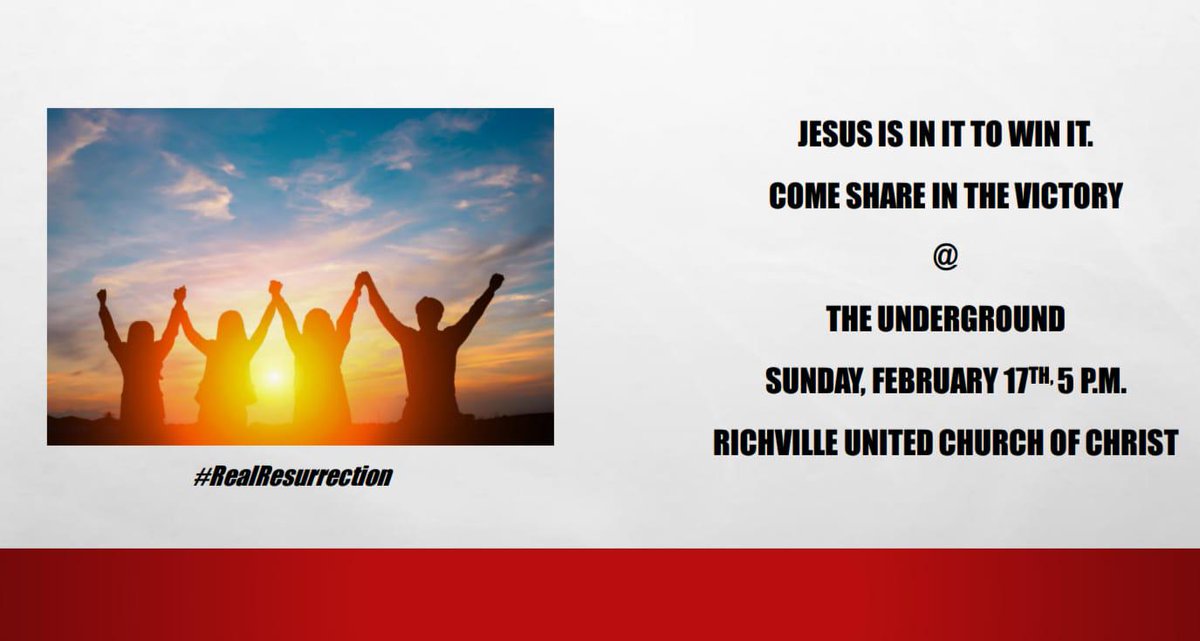 uNDRGRD's tweet photo. We all face many battles in life, but, together, through Christ, we can overcome...
#TheUndergroundAtRUCC #NotAMomentAMovement #RealResurrection https://t.co/0LEkJWItOm
