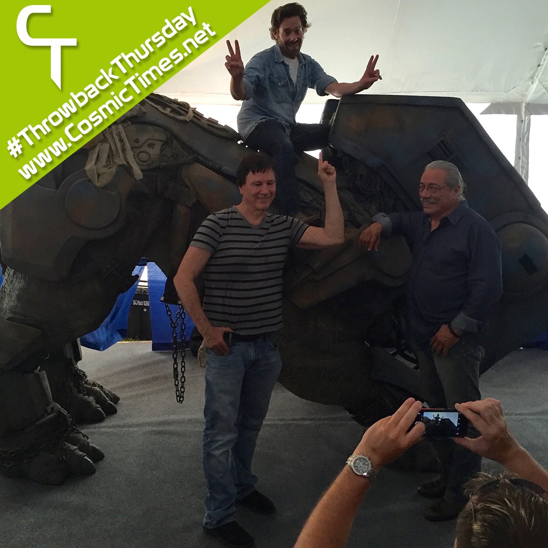 Throwing it back to our first <a href="/infinityconFL/">Infinity Con</a> back in 2016 - @edwardjolmos , <a href="/jamescallis/">James Callis</a> and the late great Richard Hatch crossing #BSG with #StarWars for a fun time.  #InfinityCon2019 #Fun #ComicCon #BeCosmic #TBT #ThrowbackThursday 
cosmictimes.net