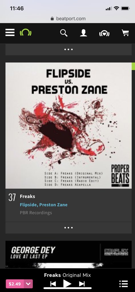 We’re excited to see FREAKS from <a href="/MCFlipside/">Flipside</a> and Preston Zane sitting at #15 on <a href="/beatport/">Beatport</a>’s Tech House Hype Top 100 and #37 on the Tech House Top 100 beatport.com/release/freaks…