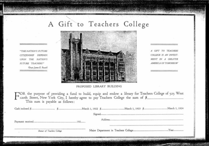 TCgottesman's tweet image. Valentine&apos;s Day is also #LibraryLoversDay! Today we&apos;re showing some love to our home, pictured here when it was just a dream in 1921🏫❤️ via  #PocketKnowledge: go.tc.edu/lojjo