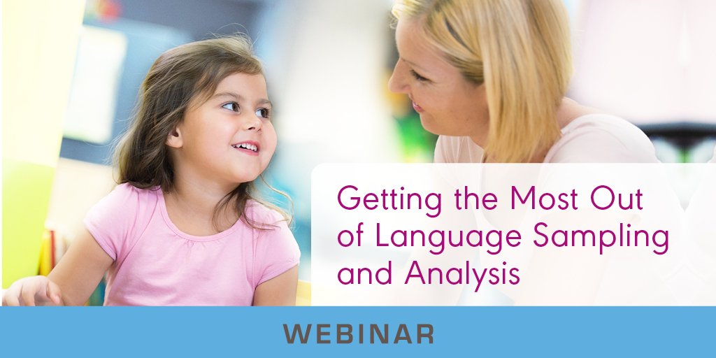 ASHAWeb's tweet photo. Want to learn how to select the most important information from a language sample in an efficient manner? Tune into our live webinar on March 20 to find out. https://t.co/LOwxcb4LqS #SLPeeps #languagesampling https://t.co/48wOVlwK4P