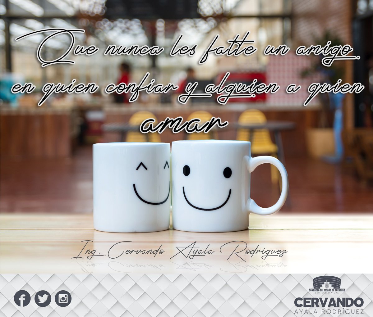 ¡Les deseo un feliz Día del Amor y la Amistad!, Un fuerte abrazo para todos.