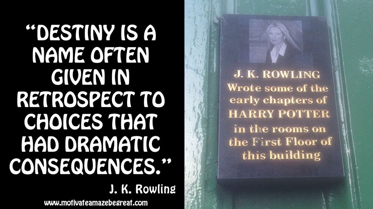 MotivateBeGREAT's tweet photo. “Destiny is a name often given in retrospect to choices that had dramatic consequences.” – J.K. Rowling https://t.co/2c788yZ6mS
#Decissions #Choices #MATTER #changeyourlife #mindset #successs #motivation #writers #quotestoliveby https://t.co/o3bvEgPXxB