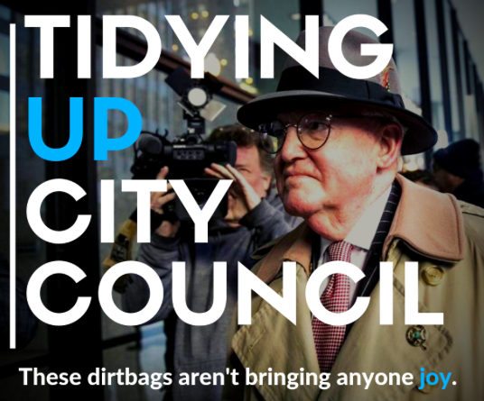 CleanupChi's tweet photo. City Council is TRASH and it's time for a cleanup.  Peep this new site   for a look at a few of the must-go candidates, why they suck, and more. 
#CityCouncilCleanUp 

https://t.co/BOcGX6i4Ko https://t.co/y91d00f1D8
