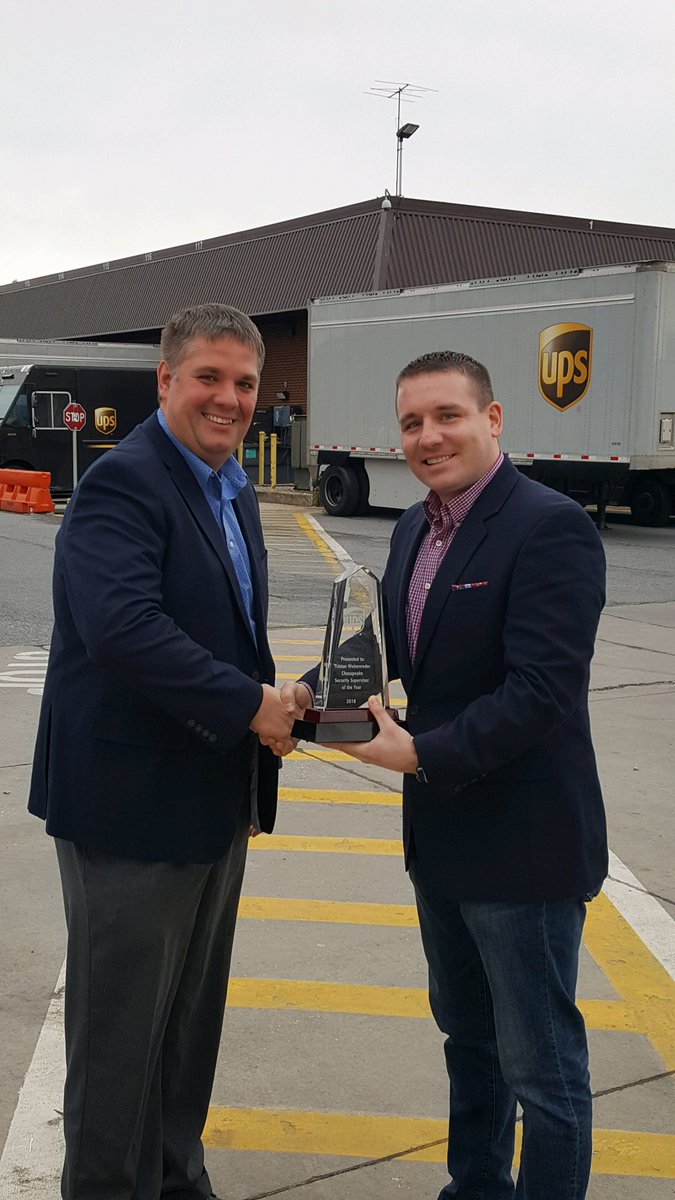 ⁦@ChesapeakUPSers⁩ Congratulations to Tristan Weisenreder for being named the Chesapeake District Security Supervisor of the year for 2018! Keep up the great work!