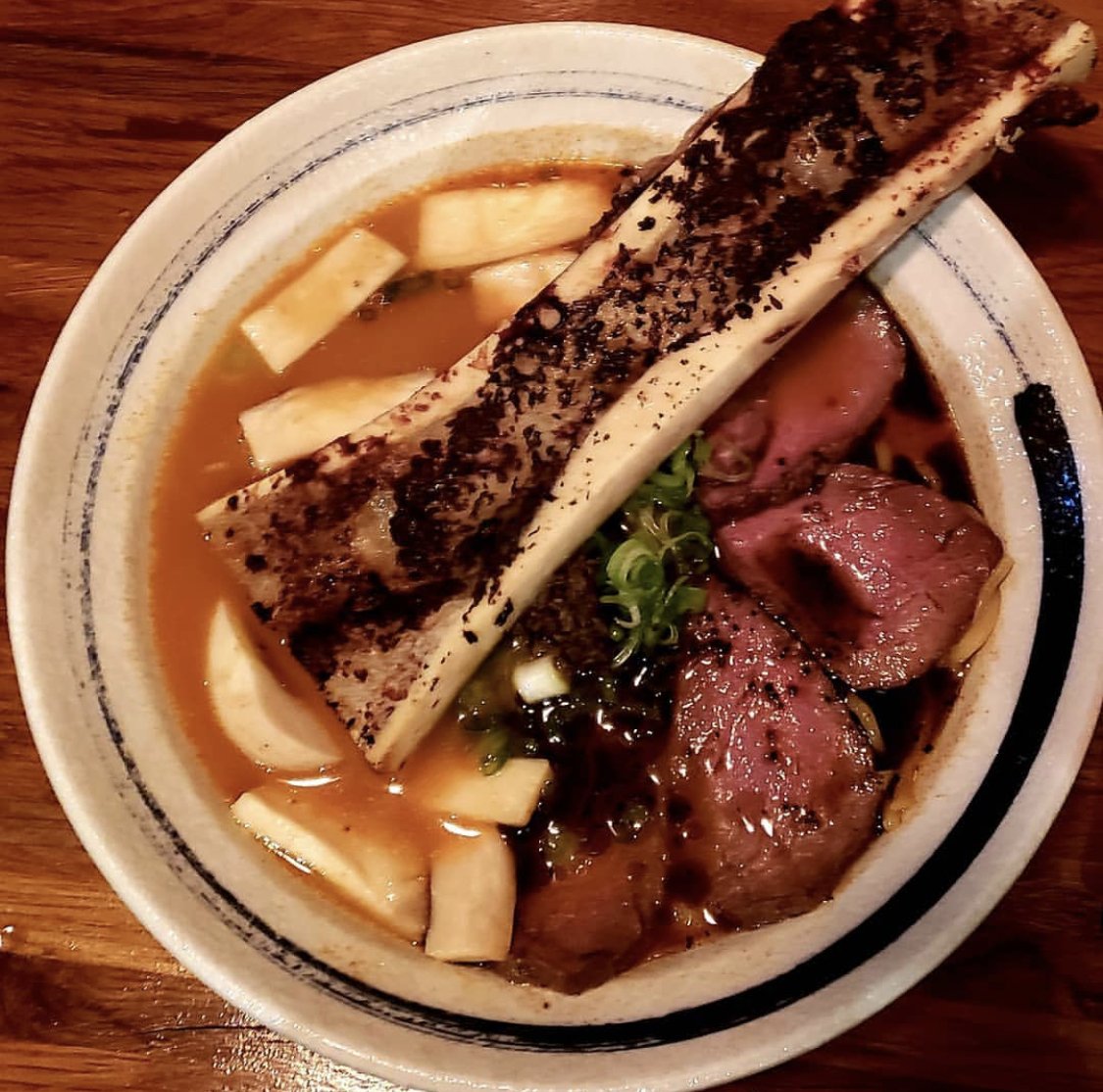 Bone marrow ramen with gyoza and oxtail. Ridiculous. #FriscoEats