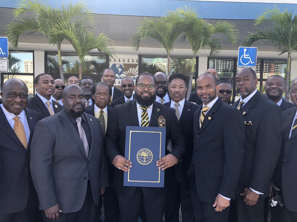 miami_alphas's tweet photo. We were able to make Miami a few degrees cooler today as we were honored by @MiamiMayor and Bro.@KeonHardemon as today is officially Beta Beta Lambda Day in the @CityofMiami! #miamialphas https://t.co/iHvZHcPcm3