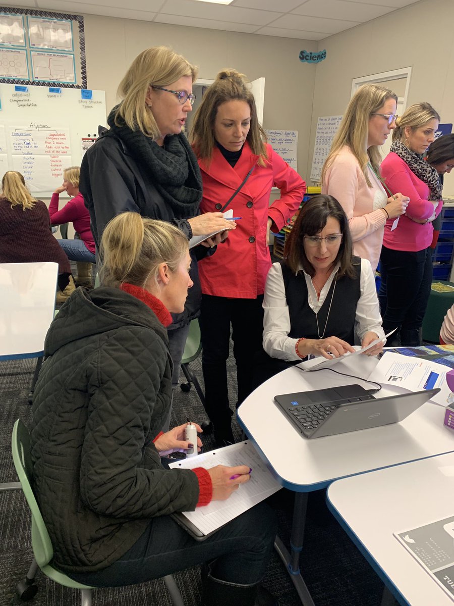Haweselementary's tweet image. Just a few pics of this Hawesome group of learners working together! #techdive #learningfromcolleagues #lovemyteam #behawesome #hawesnation