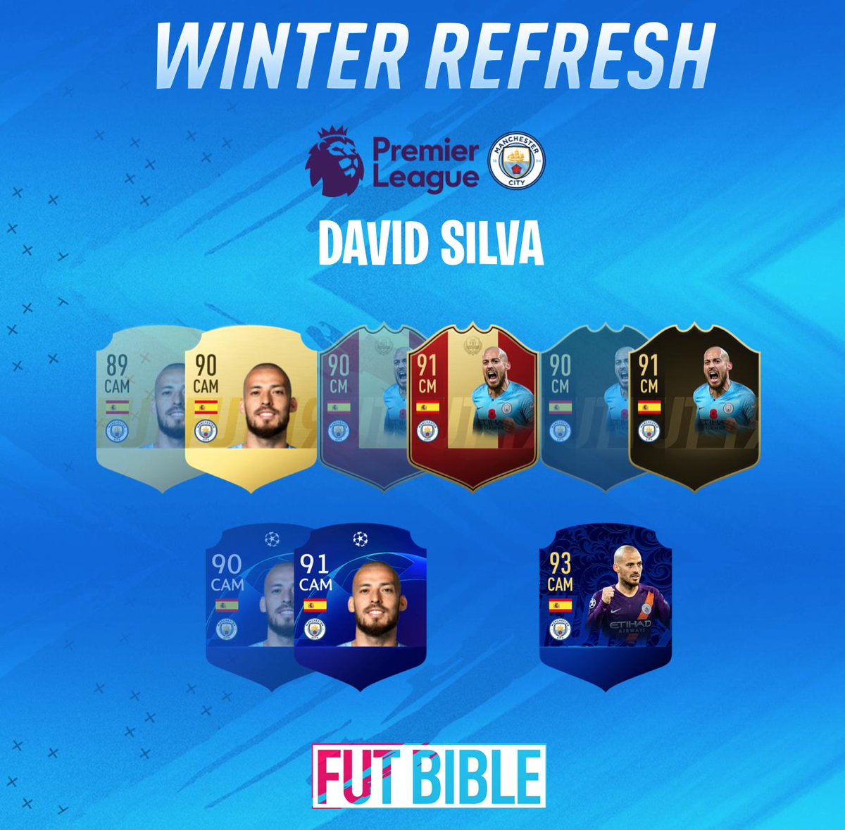 FUTBIBLE_1's tweet photo. WINTER REFRESH UPGRADES
#PremierLeague
____________
#Arsenal
🇬🇦Pierre-Emerick Aubameyang🇺🇾Lucas Torreira
____________
#ManchesterCity
🇪🇸David Silva
____________
#Liverpool
🇪🇬Mohamed Salah
____________
#FUT #FUT19 #UPGRADE #WINTERUPGRADE https://t.co/kCpxuwXtld