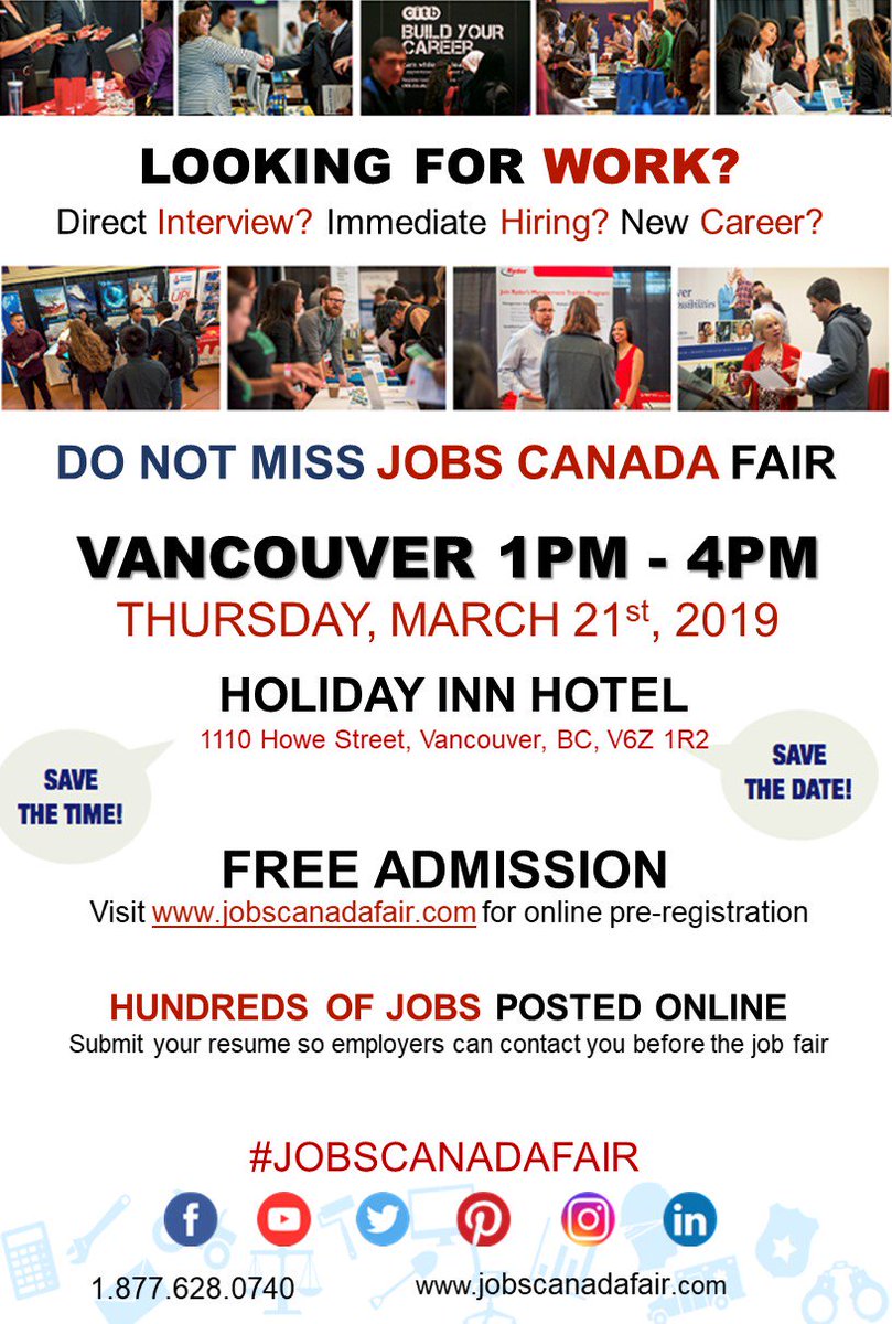 aplin_van's tweet photo. Come visit our @aplin_van Booth at @jobscanadafair on Thursday March 21st from 1pm-4pm at @HolidayInn - 1110 Howe Street Vancouver
#davidaplingroup #bcjobs #jobscanadafair https://t.co/digQEqGv0m