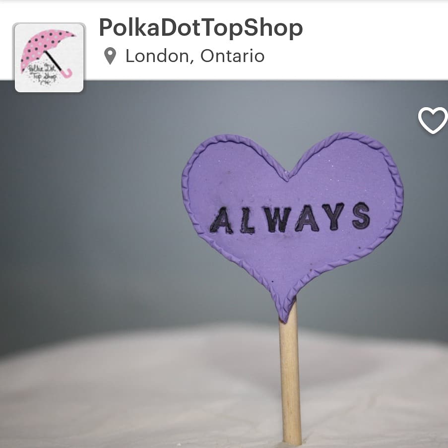 PolkaDotTopShop's tweet photo. Happy Valentine's Day everyone! May it be filled with love, laughs, and candy. #happyvalentinesday❤️  #PolkaDotTopShop #love #heart #wedding #caketopper https://t.co/nqZPZXDINM