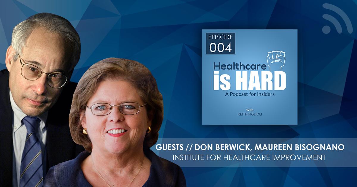 Released just today is episode 4 of #HealthcareIsHard. <a href="/KeithFiglioli/">Keith Figlioli</a> talks with <a href="/donberwick/">Don Berwick</a> and <a href="/maureenbis/">Maureen Bisognano</a>, who help to drive results in #health and #healthcare improvement worldwide through <a href="/TheIHI/">Institute for Healthcare Improvement (IHI)</a> buff.ly/2GJdTiZ