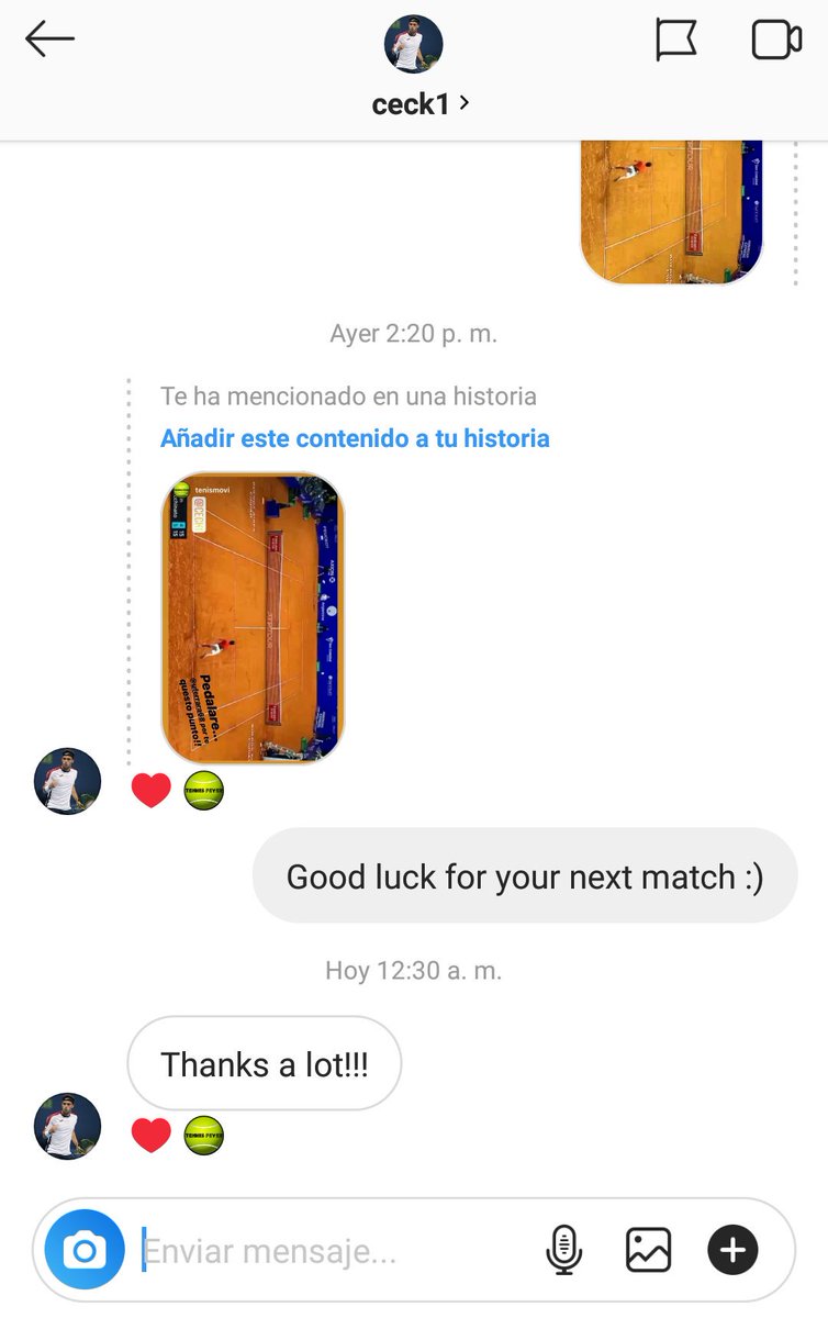 Lewismovi's tweet photo. El número 18 de la ATP, Marco Cecchinato, ha dedicado unos segundos a Tennis Fever (@tenismovi) y ha compartido nuestra historia. Únete y empieza a formar parte de ésta nueva página de IG!
@AlexCorretja74 @PuntoDBreak @delpotrojuan @Eurosport_ES @tc_carbonell @RafaelNadal #Tenis https://t.co/UBbc5xy2ce