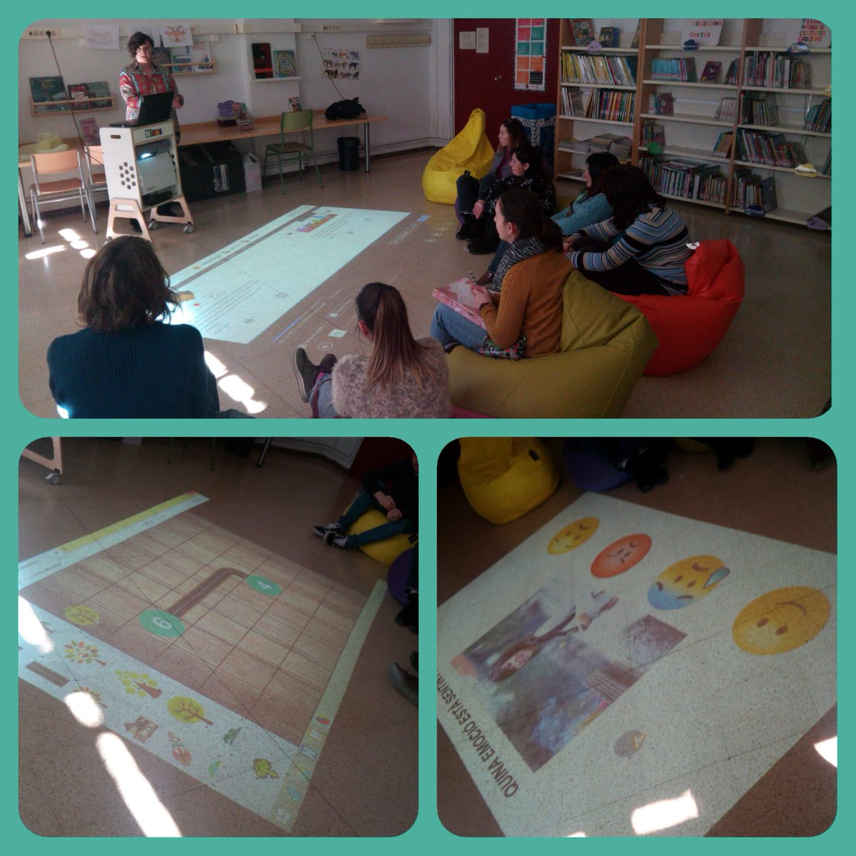 montessorirubi's tweet photo. Formació de les noves aplicacions del @NinusUniverse. Aprenem moltes més utilitats per treballar amb el nostre alumnat tot combinant el ninus amb els beebots. El claustre sempre al dia en l'ús de les tecnologies digitals. #Ninus #Connectatalmontessori #Rubicity https://t.co/yZmuw9LdQe