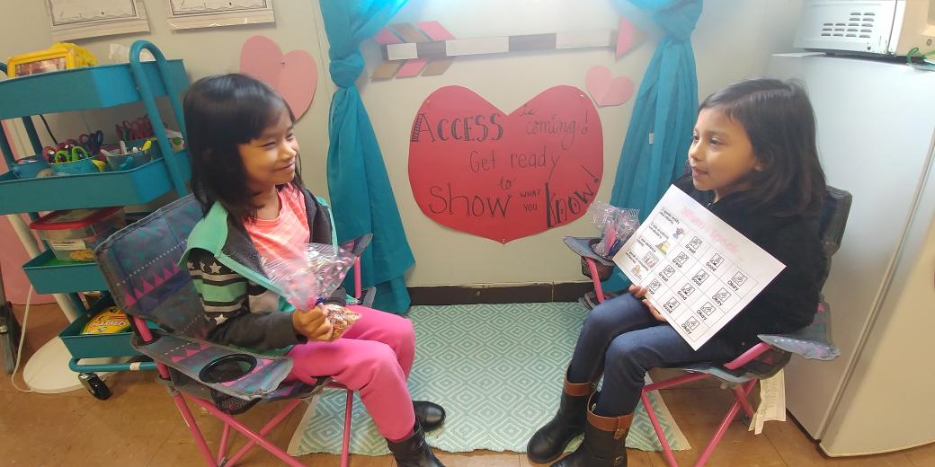 BWilliamsESL's tweet photo. First Graders completing tasks in our "Unlock the Box" challenge. They followed written directions to make Valentine's Snack mix, used their speaking skills to sequence what they did and analyzed eachother with a speaking rubric.
#accessprep 
#smyrnaelementary 
#iteachesl https://t.co/uymTh6UFmK