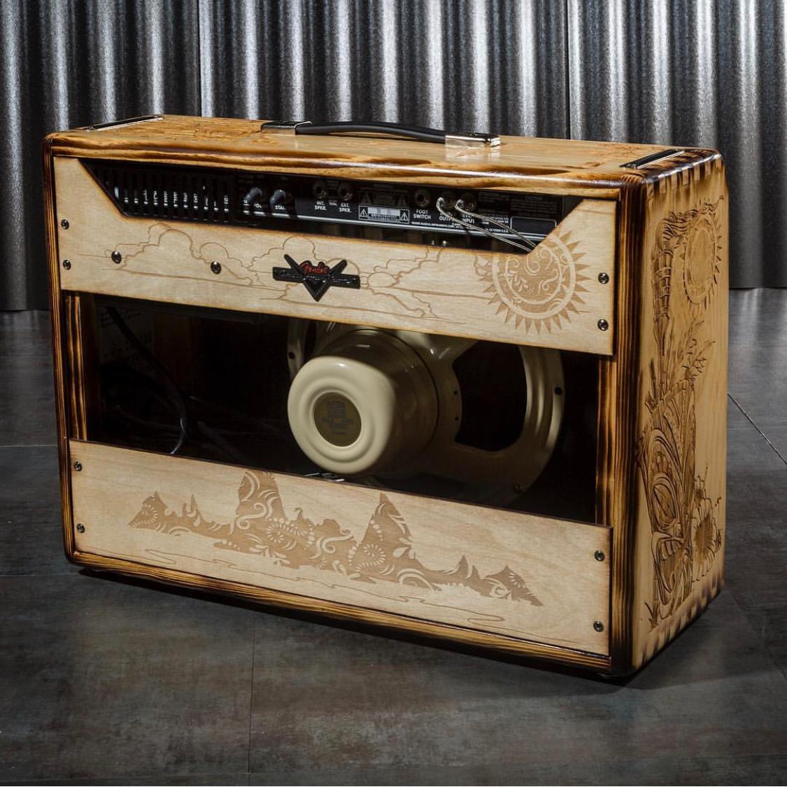 Take a look at this '64 Deluxe Reverb Tiki amp. It's one of five!
Built by Fender Custom Shop Masterbuilder Shawn Greene.