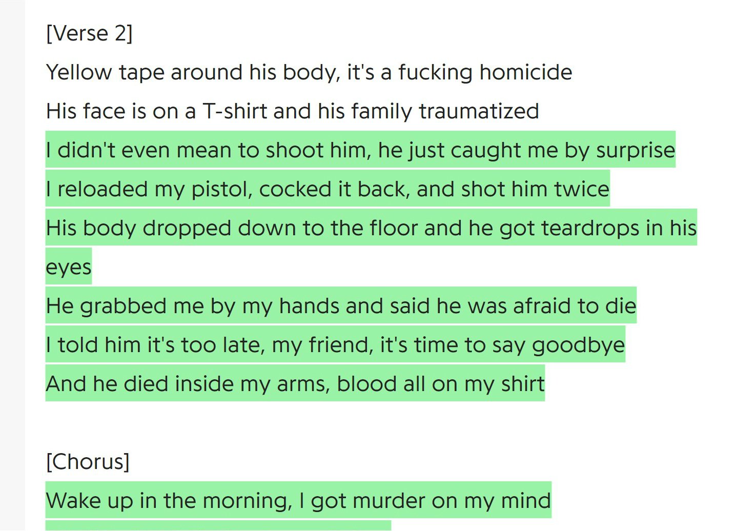Murder On My Mind Lyrics Deutsch