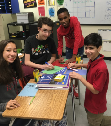 RMSnationap's tweet photo. Ms Davis' Civics Class honors #2getherinServiceandLove with THANK YOU cards and notes of appreciation to our Nation's Military Men &amp; Women
@USMilitary_com @usairforce @USArmy @uscoastguard @USMC @USNavy 
@RMSPrincipal 
#MSDStrong https://t.co/8PoSKr1EbW