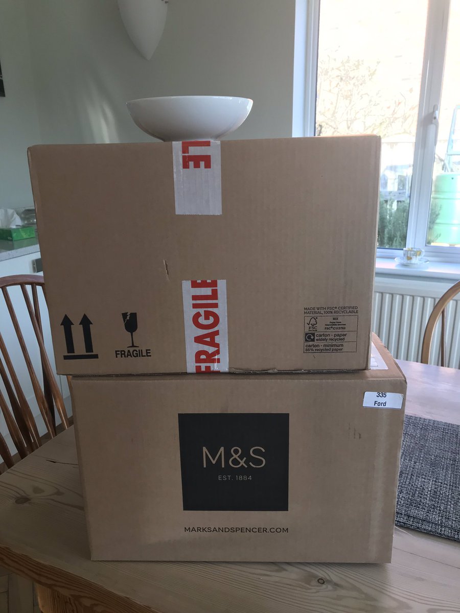 PanacheInterior's tweet photo. M&amp;S have overdone the packaging, 2 x click and collect cereal bowls @marksandspencer #packaging#plastic https://t.co/rJXJt9V45P
