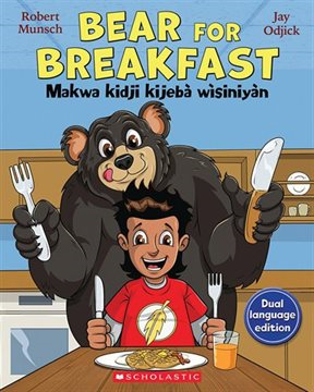 ChaptersKanata's tweet photo. Meet Jay Odjick this Saturday, February 16th at 12PM-2PM. @JayOdjick will be signing copies of his new release Bear For Breakfast. This beautifully illustrated book by Jay is available in English, Anishinaabemowin and French. #hungry #bearforbreakfast https://t.co/xrOtNDHtGF