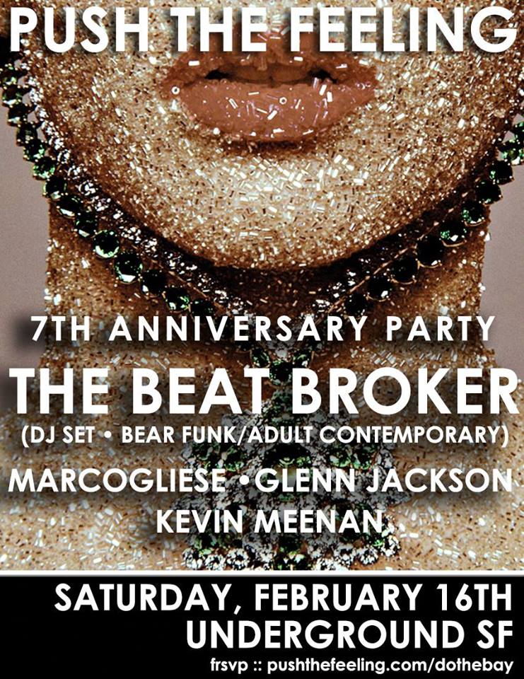 theBeatBroker's tweet image. this Saturday at Underground SF! Push The Feeling @PTFSF 7th Anniversary Party ft. The Beat Broker w/ Residents:
Kevin Meenan, Glenn Jackson,  Marcogliese facebook.com/events/3533081…

#SanFrancisco #disco