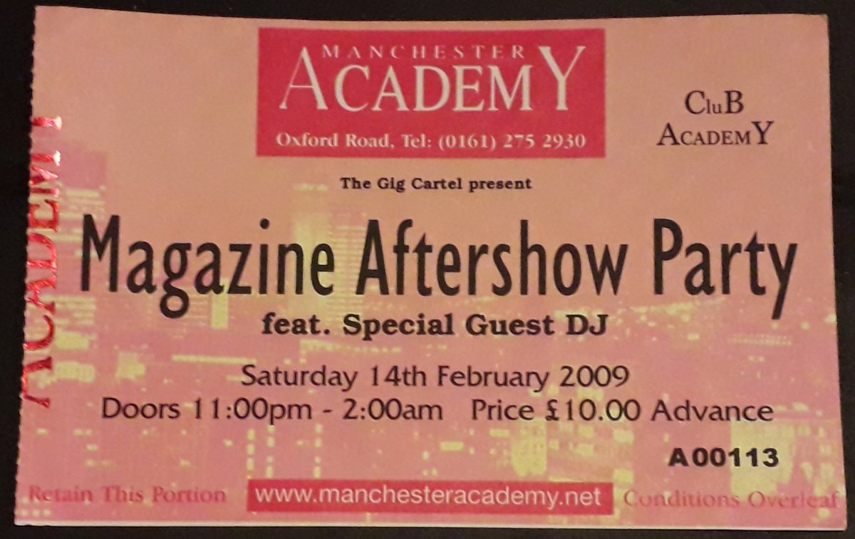 On this day in... 2009 
Magazine at Manchester Academy (& the aftershow too)
@magazineband @AdamsonBarry @daveformula #HowardDevoto #JohnDoyle #JohnMcGeoch #Noko @effnyc @PunKandStuff #OTD #OnThisDay