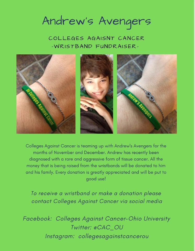 CAC_OU's tweet photo. Are you looking to share the love today? Consider purchasing a wristband for $3 or donating to a local Athens boy fighting cancer. Feel free to reach out to us through social media or one of our members. 💓🎗#SpreadTheLove #CancerSucks https://t.co/ZzpQQSb6Wc