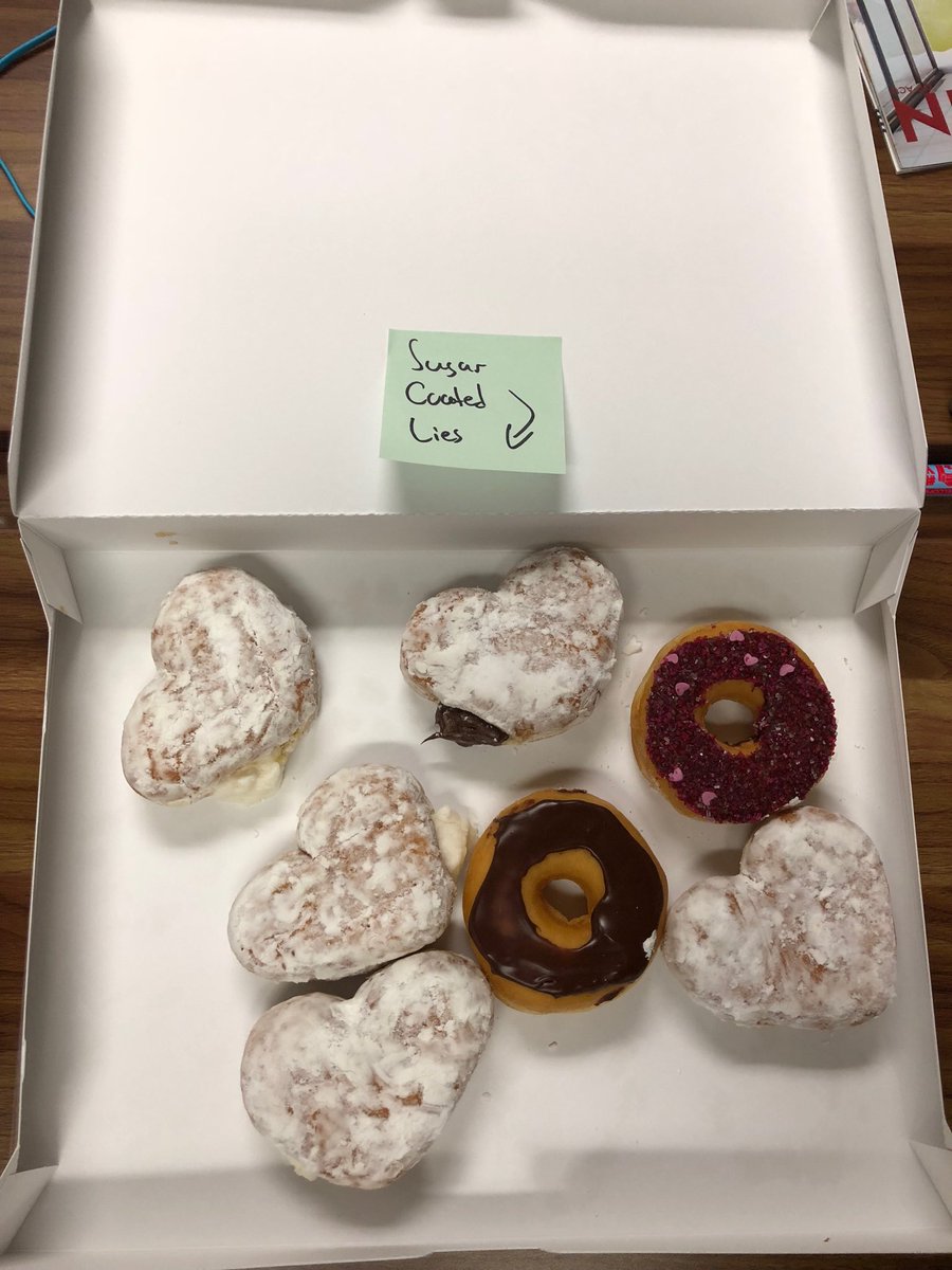 TannerVickers's tweet photo. When a well meaning colleague brings donuts to the office for Valentines Day but you’re on the path... @jockowillink⁩ https://t.co/sZYcWInWpz