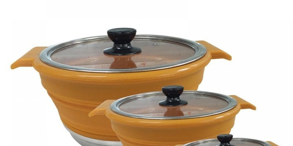 #hiking Silicone Collapsible Cooking Pot