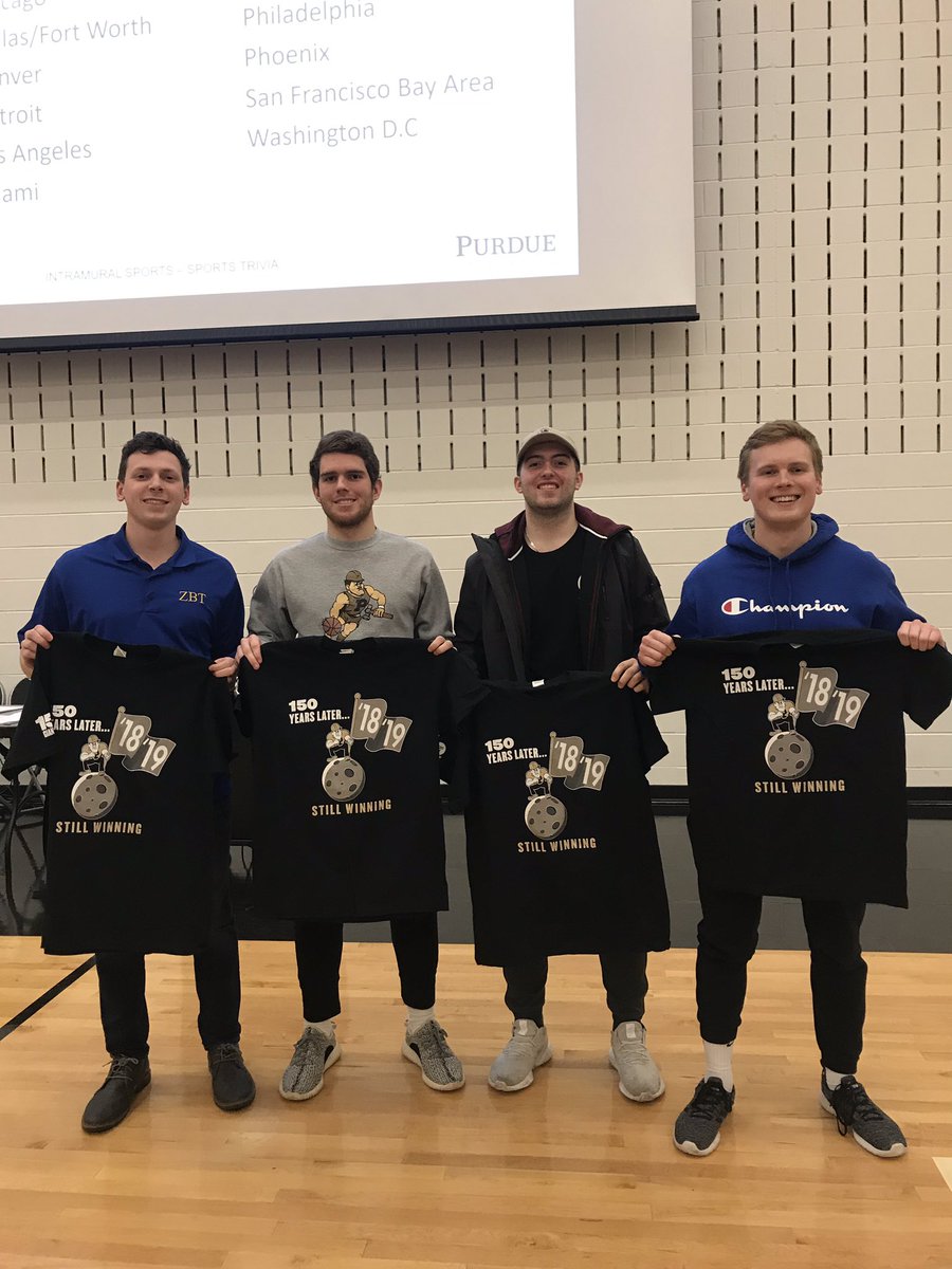 PUimsports's tweet photo. We had a fun time on Monday seeing who knew those most trivia about sports. ZBT B was crowned the champions that night! Congrats to you guys for getting the most points. https://t.co/RZEsdsqEQH