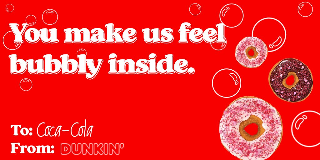 dunkindonuts's tweet photo. We donut want to bottle up our love, @CocaCola. Happy Valentine's Day! https://t.co/Mc6AmnrnHs