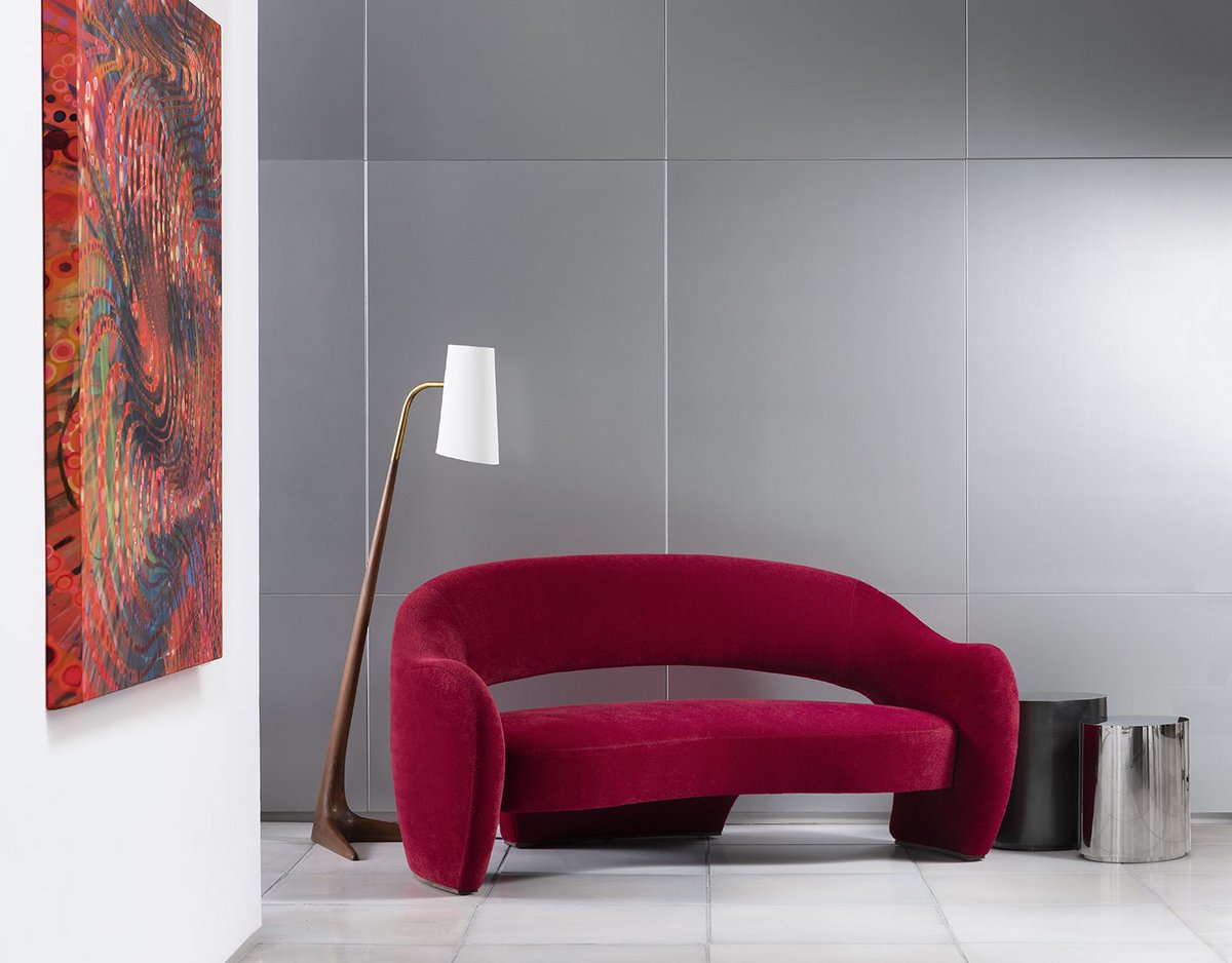 VladKagan's tweet photo. This Valentines Day you’ll fall in love with the dramatic curves and attention-grabbing tripod base of our Wysiwyg Loveseat. In a romantic red, it's perfect to get close to your sweetheart.

Find it at @HollyHuntDesign NY and Miami, coming soon to Holly Hunt LA for #WestWeek2019 https://t.co/JYvk6xooN1