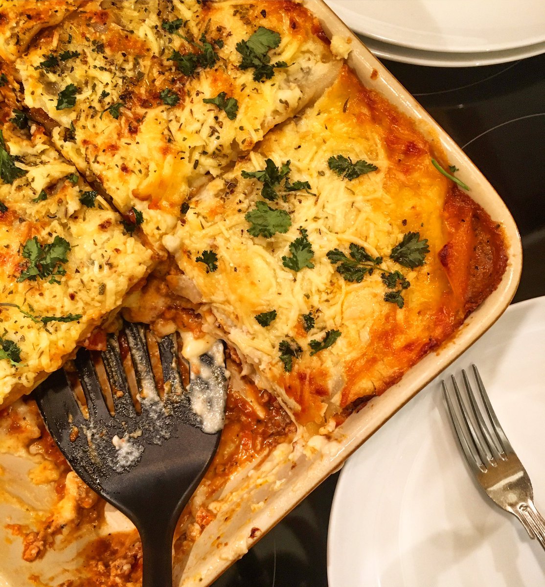 Hayleydaviez's tweet image. Tonight’s supper was a request from my husband... his favourite meal  #lasagna ♥️ #valentines #madewithlove #homemade