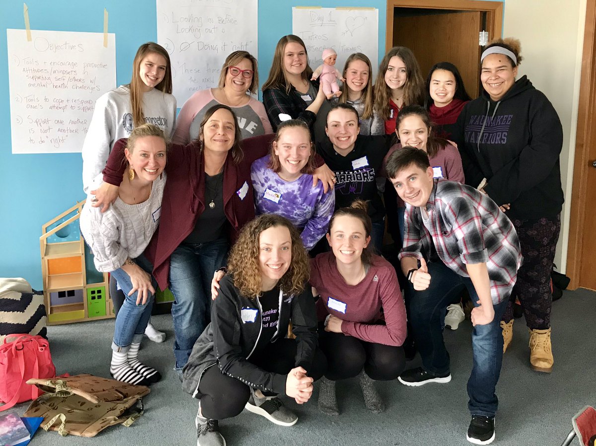 egrunder's tweet photo. Day 1 of ATI’s Support and Empowerment retreat is in the books...and these young leaders tackled the difficult topics of anxiety and depression. Looking forward to Day 2 tomorrow! #WaunakeeWay https://t.co/hvlwQZvuZr