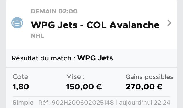 BacktooBack's tweet photo. 👀➡️ Pronostics du soir ◀️ 

1️⃣ NBA 🏀 : 2,5% 

2️⃣ NHL 🥅: Columbus 2,5% 

3️⃣ NHL 🏒 : Winnipeg 7,5% 🔥

⚠️ Énorme confiance ce soir‼️

#TeamB2B #TeamParieur https://t.co/6ldCiTBPXx