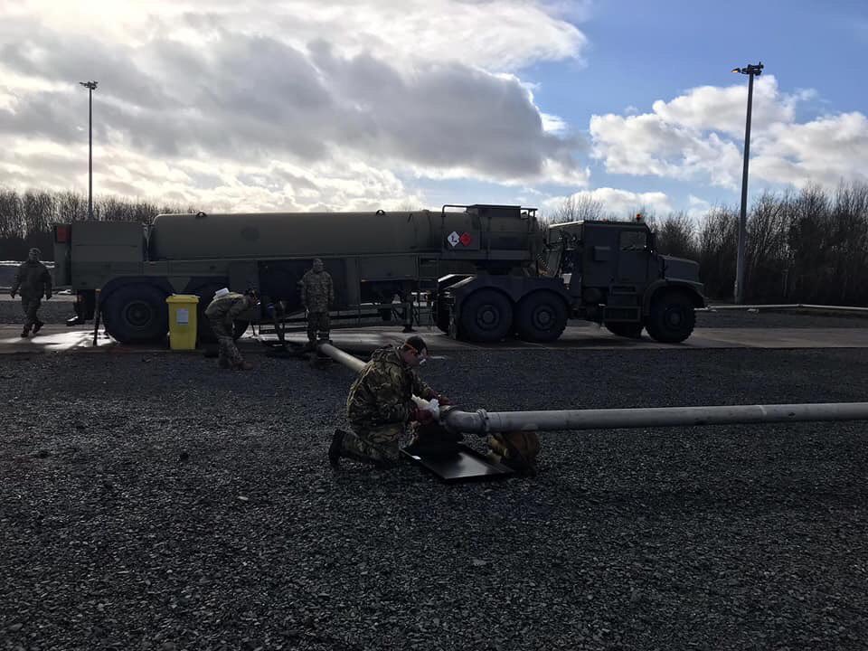 9RegimentRLC's tweet photo. Our Petroleum Operators have been in Northern Ireland working with @152RegimentRLC reservists and specialists from the @USArmy on equipment supplied by @KBRincorporated #wholeforce #wearetherlc #makingoperationshappen #interoperability https://t.co/zcsO1BKd5N