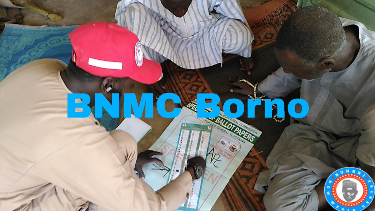 BMB_Official1's tweet photo. Today, The @BuhariCentre @BNMC_Borno State, Continue to engaged people of the various communities on how to vote all the APC candidates in the fourth coming general election on 16th Feb 2019. At #ShehuriSouth, #BudumArea #BudumMarket
#BNMCvolunteers #BNMCActivities
Next level https://t.co/qHpiDZpbdR