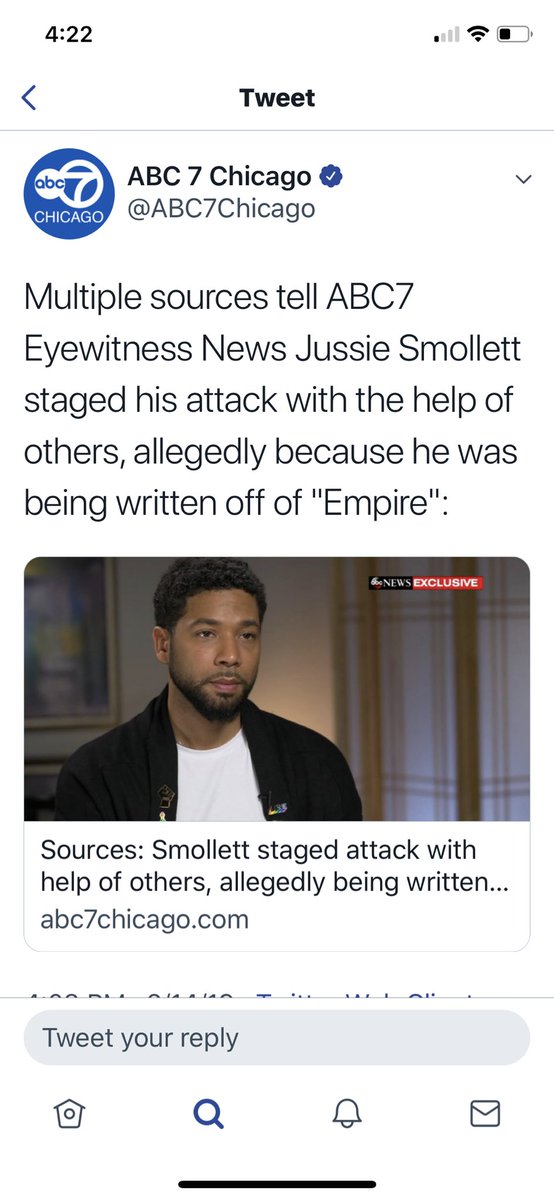 SapirMichael's tweet photo. @EmpireFOX Jussie Smollett should be charged for making a false police report and igniting racial tension. No different than inciting a riot! #JussieSmollett #Empireshow #Empire #FalseReport #ChicagoPolice #Chicago #MAGA #MAGA2020 https://t.co/1XAhrs5SzD