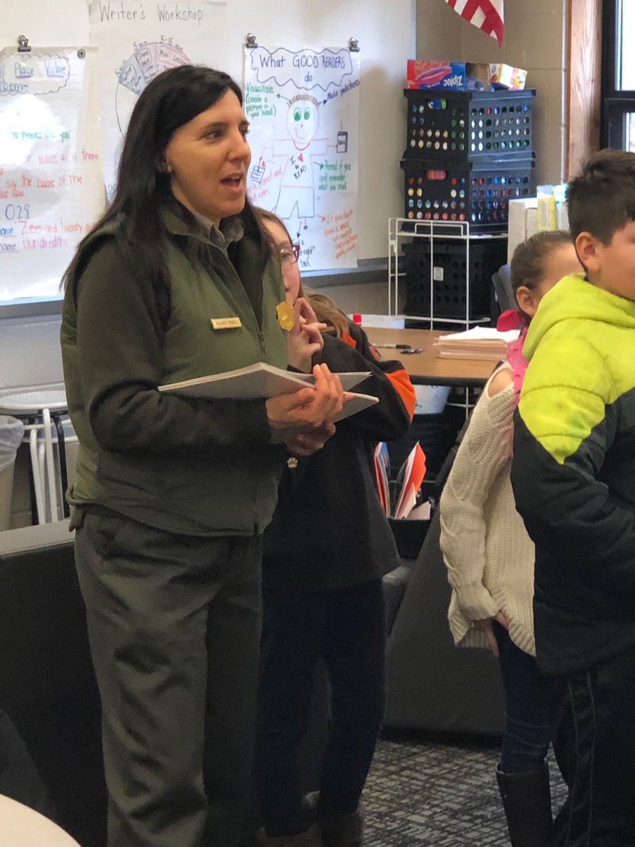 MsJerry4's tweet photo. Thank Ranger Powell for teaching us about our nation’s parks!  We are looking forward to visiting Garfield’s home! #RidgeEsRocks #onceacard https://t.co/kOfimwszrM