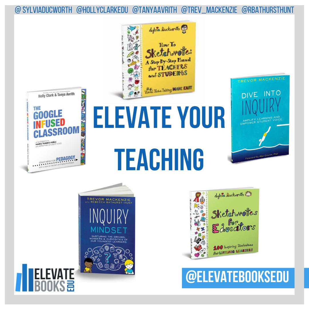 Our first tweet and it is an EXCITING one!

We are thrilled to announce our line up of inspiring books!

#Edubooks #stuvoice #edchat #caedchat #cdnedchat #InquiryMindset #InfusedClassroom #SketchnoteFever #cuechat #tosachat #aussieEd #ukedchat #inquiry #sketchnotes #plearning