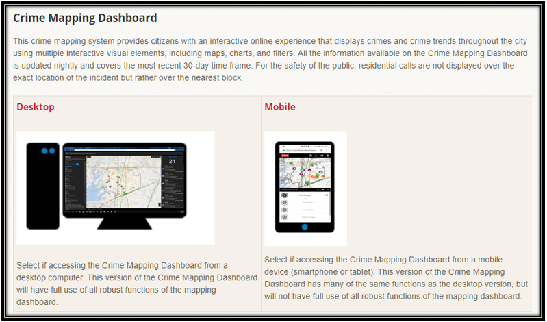 FPDJenkins's tweet photo. We are happy to announce that the Crime Mapping site launched last week is now available for mobile devices. Go to https://t.co/AUNl4TPJGS to check it out. @FriscoPD and @CityOfFriscoTx are committed to using technology as a means of transparency. #ServiceLearningLeading https://t.co/IooSbTzoQm