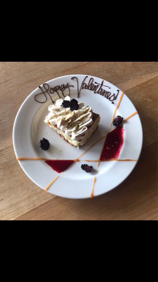 Smallbrewpub's tweet image. Come spend the evening with us for Valentines. We’re making pistachio cheesecake with raspberry coulis, caramel, pistachio dust &amp;amp; blackberry