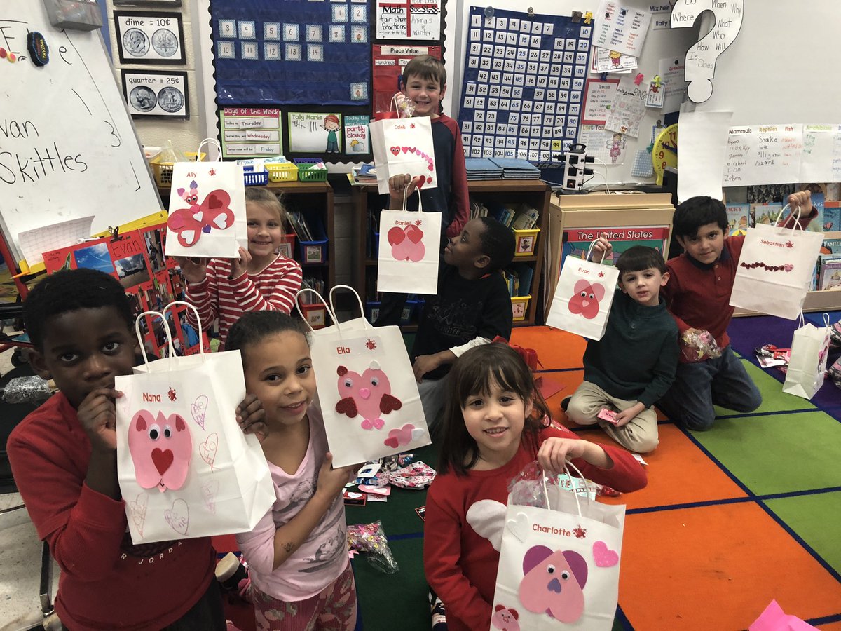 One of my favorite days of the year with first graders!❤️ (directed drawings/painting for our "love letters" to parents, self correcting addition with QR codes, and creative bags filled with Valentine love !❤️#ashlandSOAR #welovebeingfirst